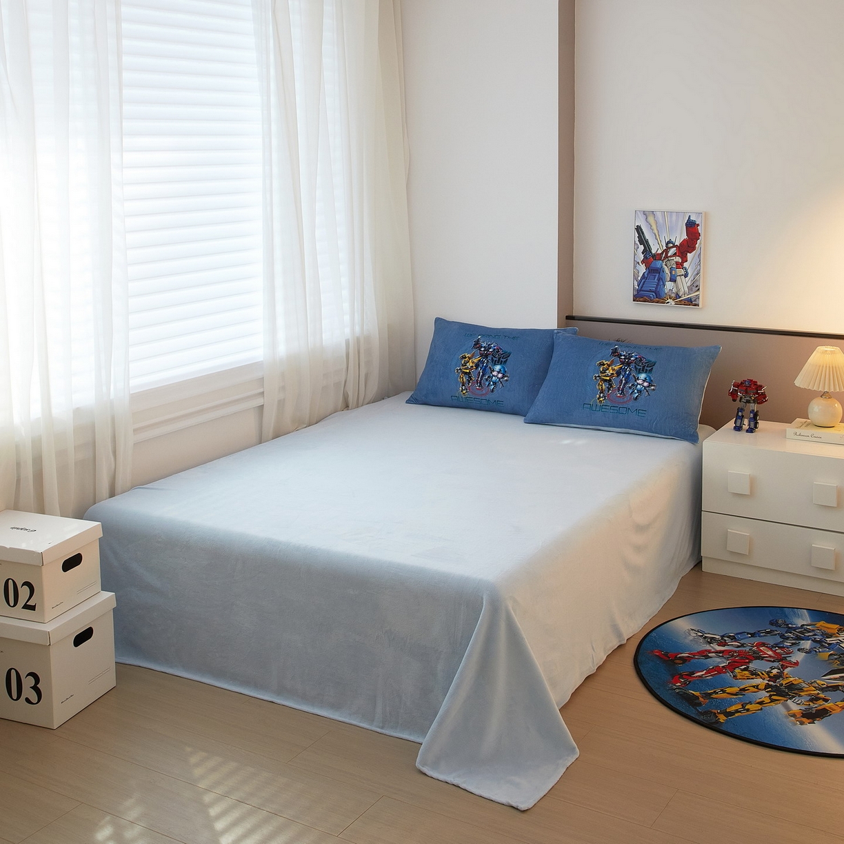 91家纺网 家纺一手货源 找家纺 蘭菲家纺 2025新款变形金刚牛奶绒四件套 2号