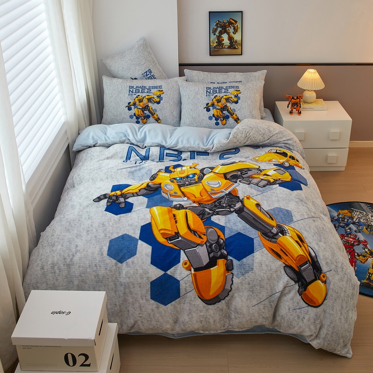 91家纺网 家纺一手货源 找家纺 蘭菲家纺 2025新款变形金刚牛奶绒四件套 4号