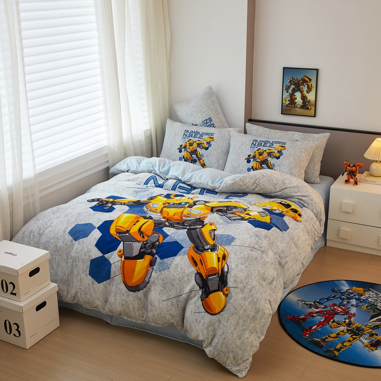 91家纺网 家纺一手货源 找家纺 蘭菲家纺 2025新款变形金刚牛奶绒四件套 4号