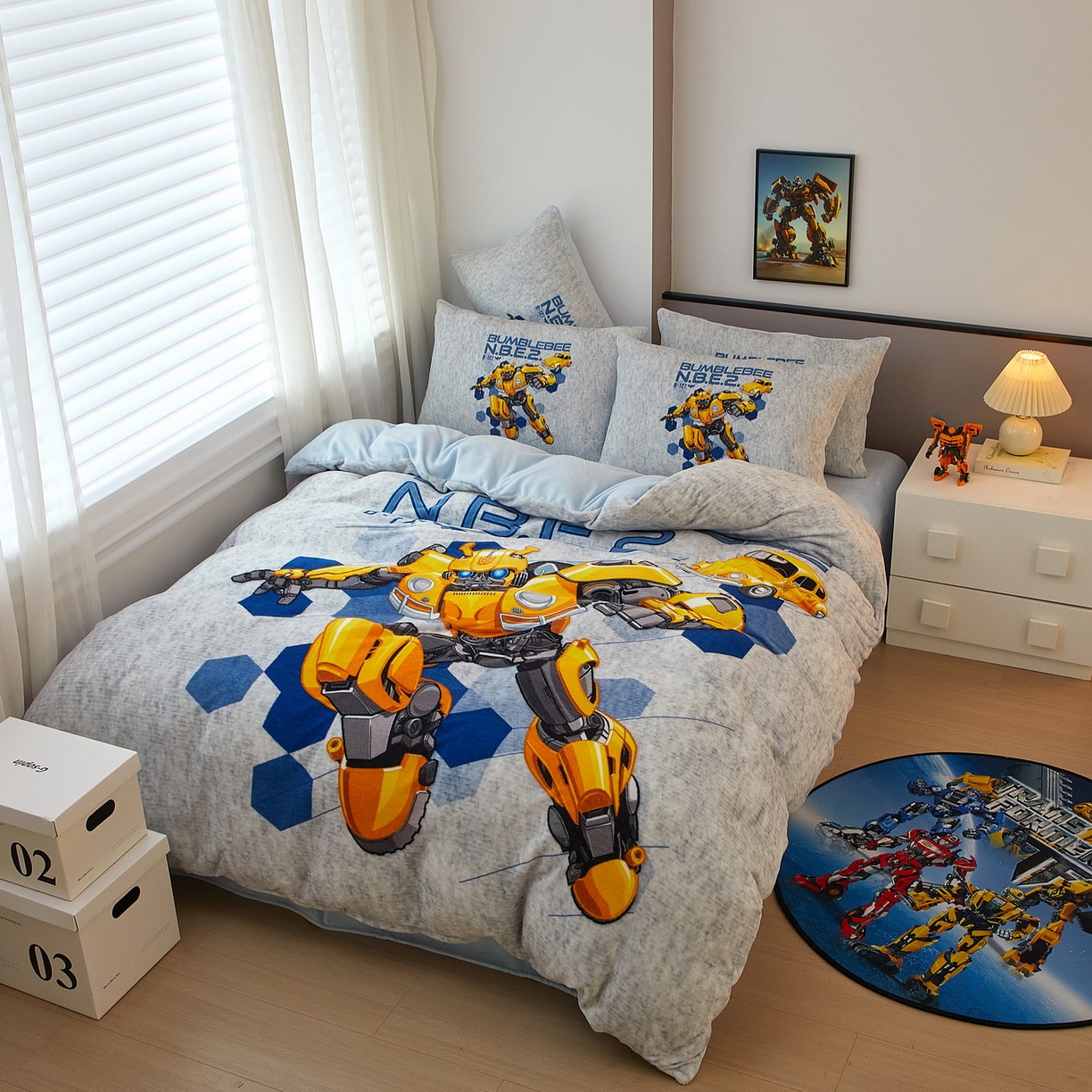 91家纺网 家纺一手货源 找家纺 蘭菲家纺 2025新款变形金刚牛奶绒四件套 4号