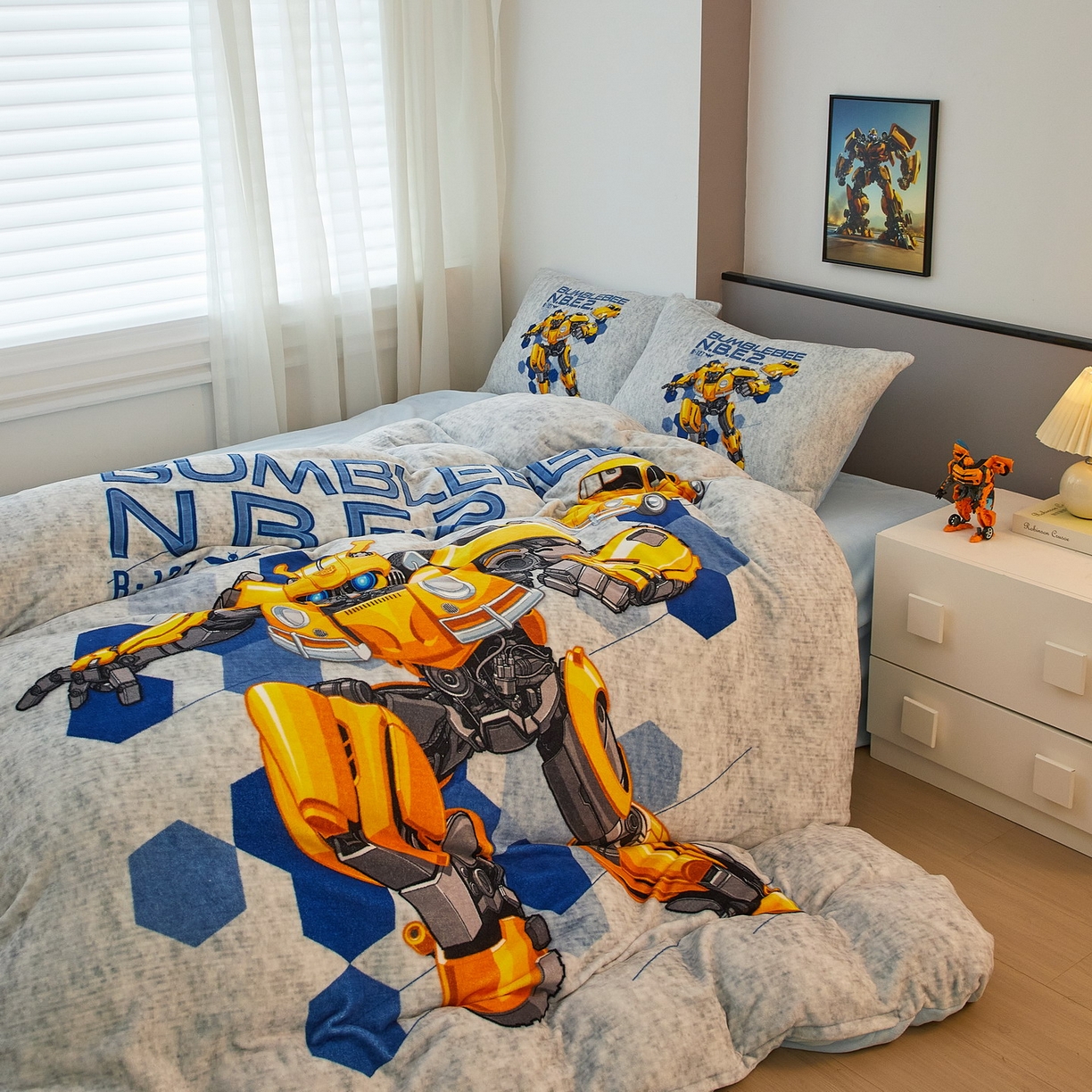 91家纺网 家纺一手货源 找家纺 蘭菲家纺 2025新款变形金刚牛奶绒四件套 4号