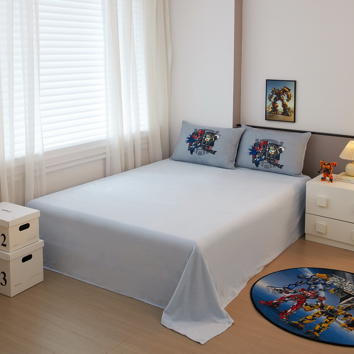 91家纺网 家纺一手货源 找家纺 蘭菲家纺 2025新款变形金刚牛奶绒四件套 5号