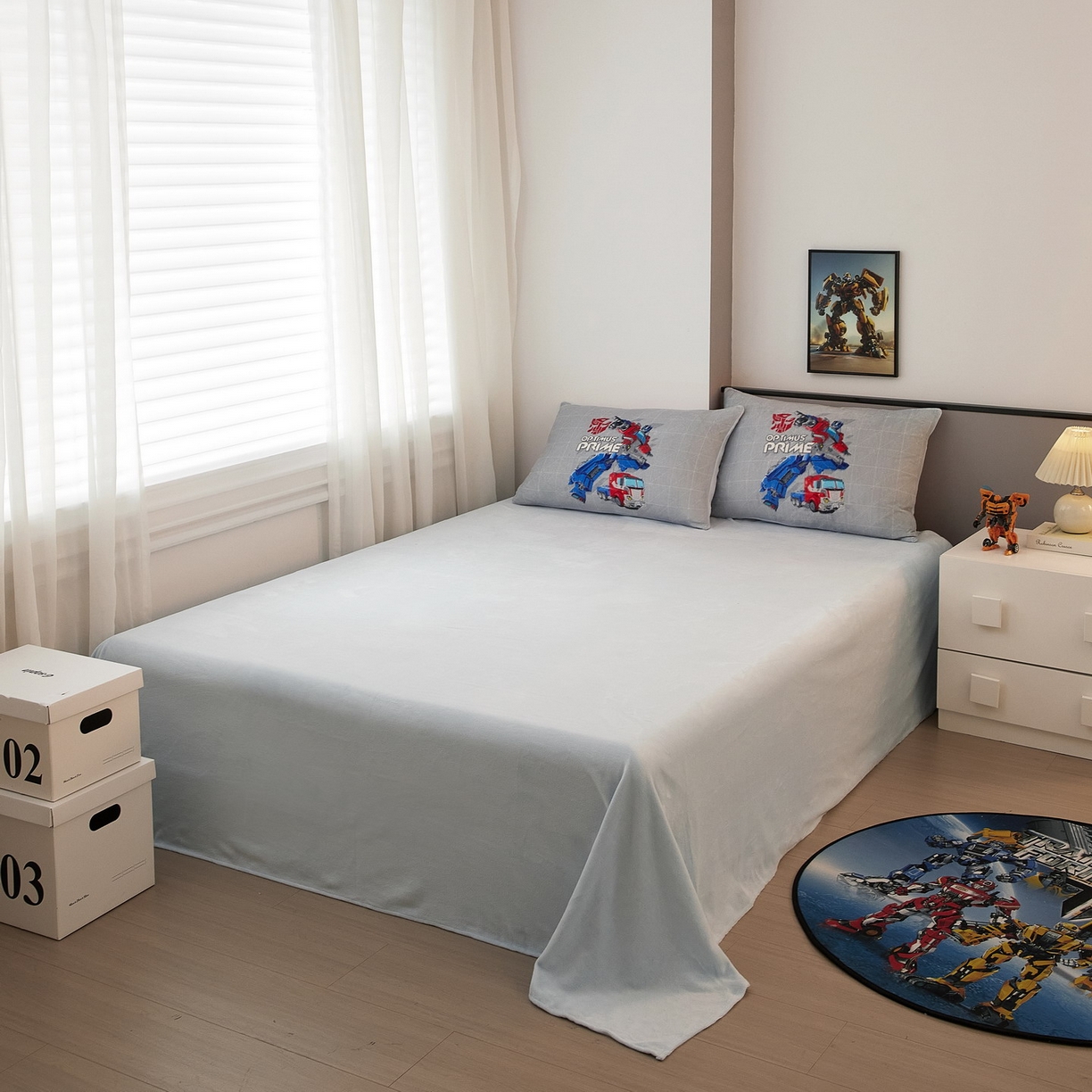 91家纺网 家纺一手货源 找家纺 蘭菲家纺 2025新款变形金刚牛奶绒四件套 6号