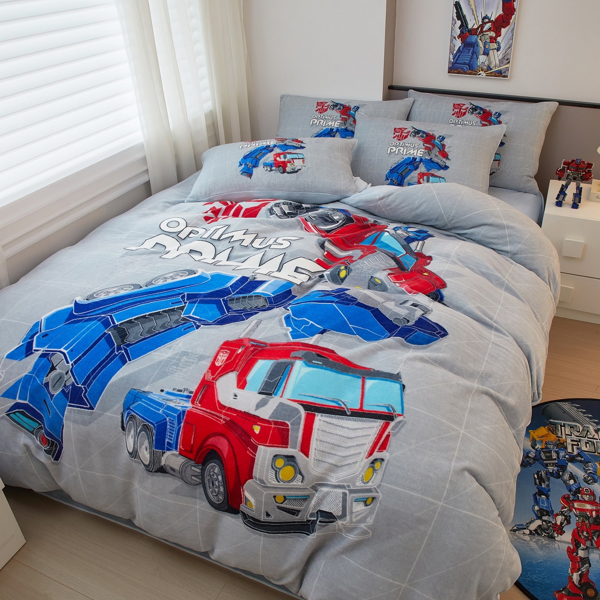 91家纺网 家纺一手货源 找家纺 蘭菲家纺 2025新款变形金刚牛奶绒四件套 6号