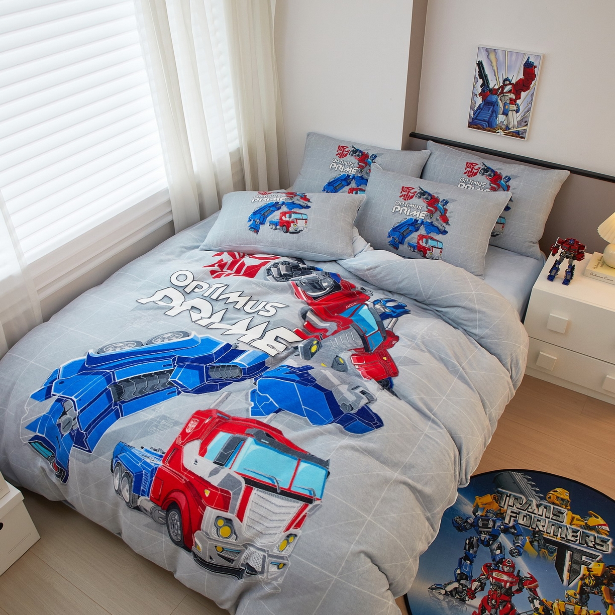 91家纺网 家纺一手货源 找家纺 蘭菲家纺 2025新款变形金刚牛奶绒四件套 6号