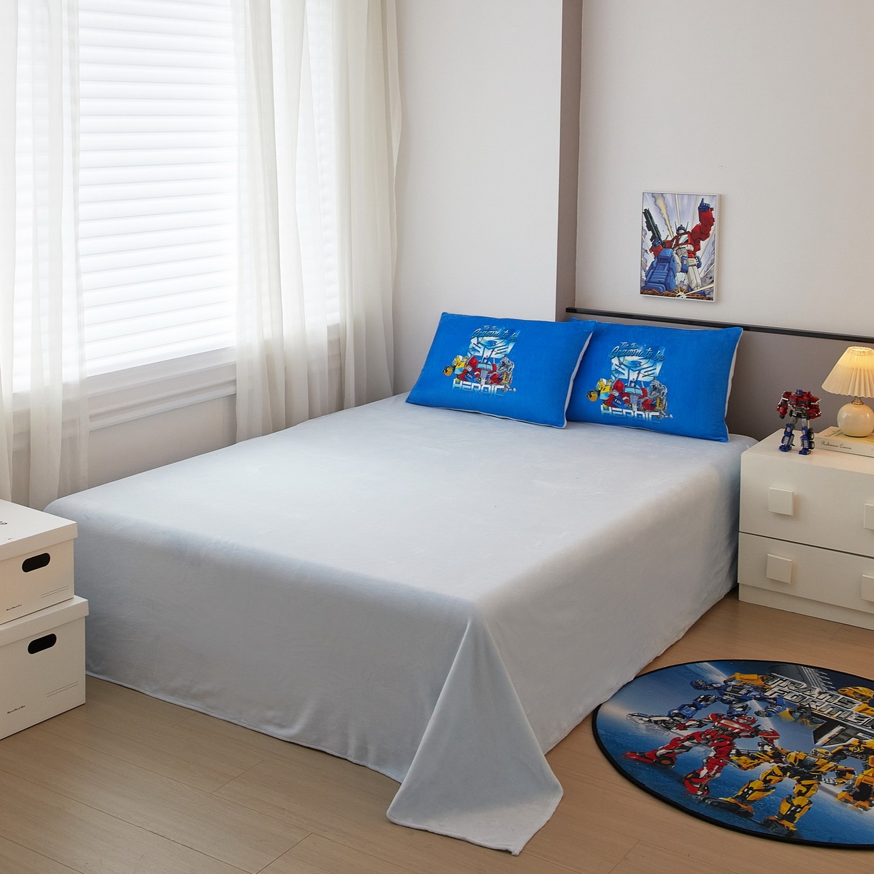 91家纺网 家纺一手货源 找家纺 蘭菲家纺 2025新款变形金刚牛奶绒四件套 7号