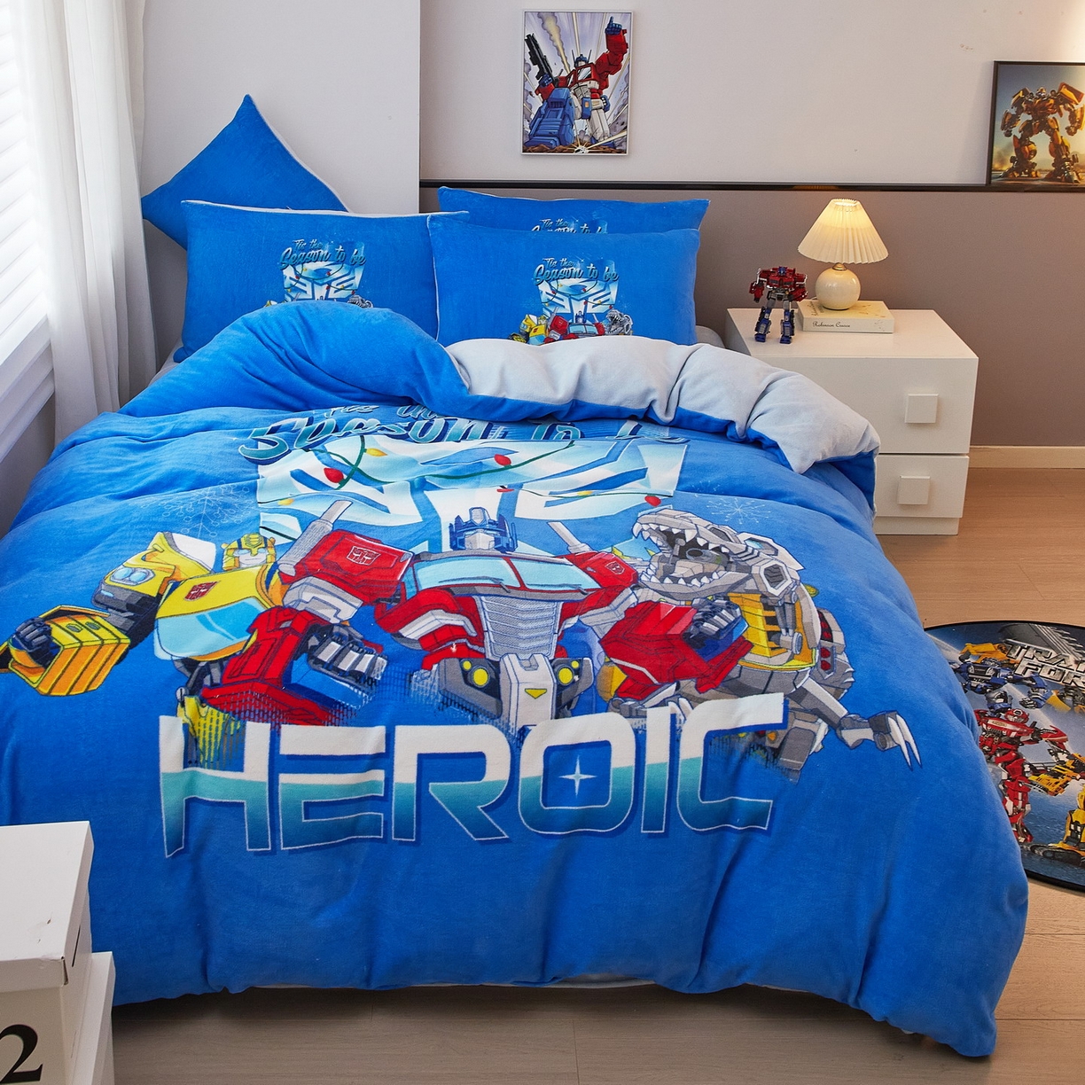 91家纺网 家纺一手货源 找家纺 蘭菲家纺 2025新款变形金刚牛奶绒四件套 7号