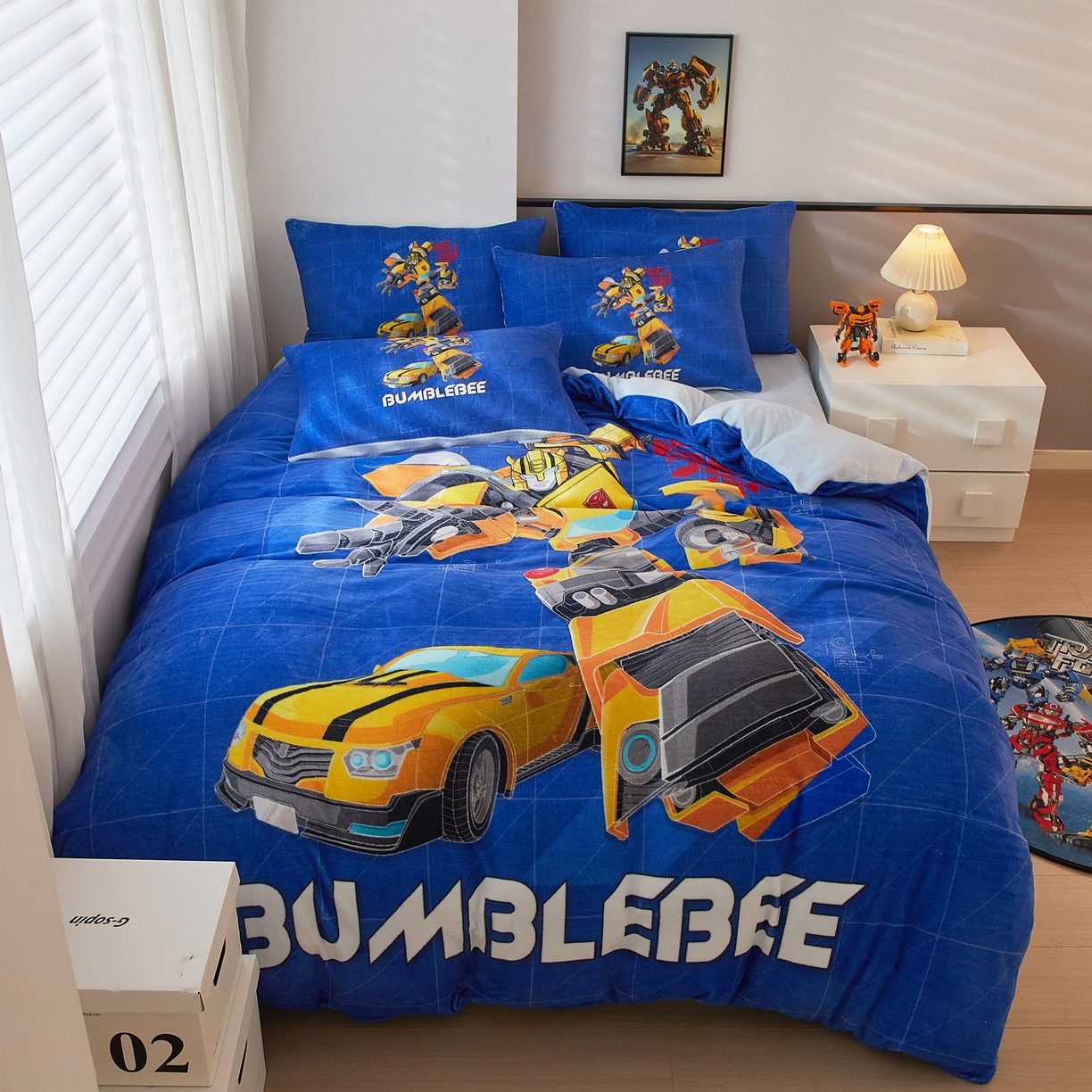 91家纺网 家纺一手货源 找家纺 蘭菲家纺 2025新款变形金刚牛奶绒四件套 9号