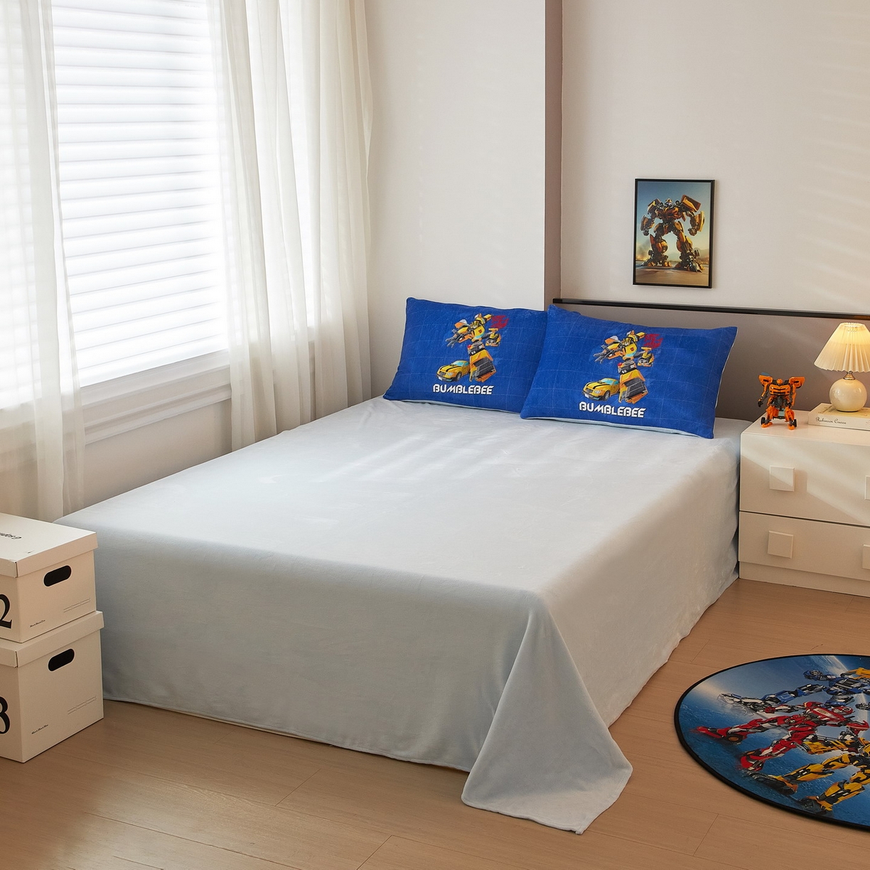 91家纺网 家纺一手货源 找家纺 蘭菲家纺 2025新款变形金刚牛奶绒四件套 9号