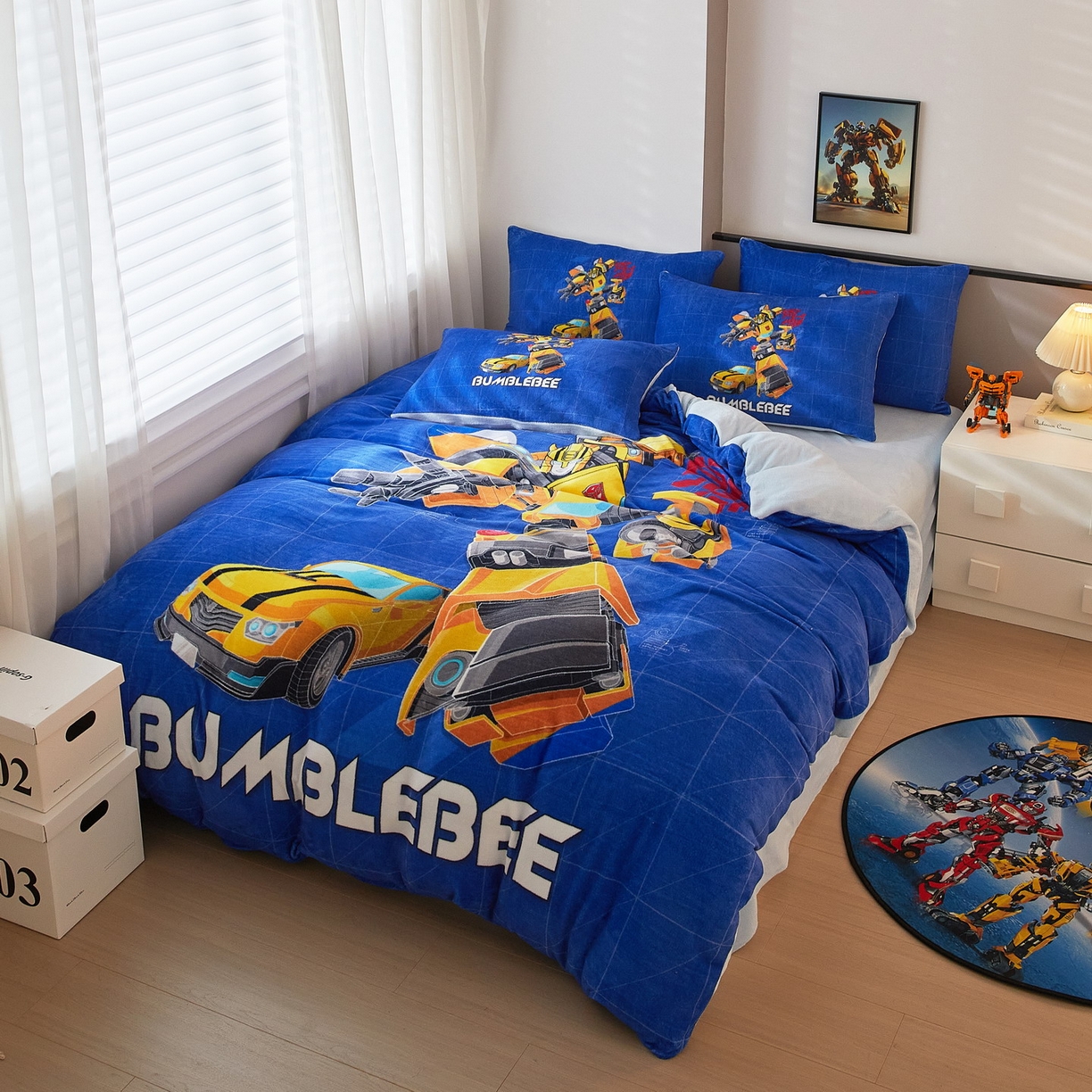 91家纺网 家纺一手货源 找家纺 蘭菲家纺 2025新款变形金刚牛奶绒四件套 9号