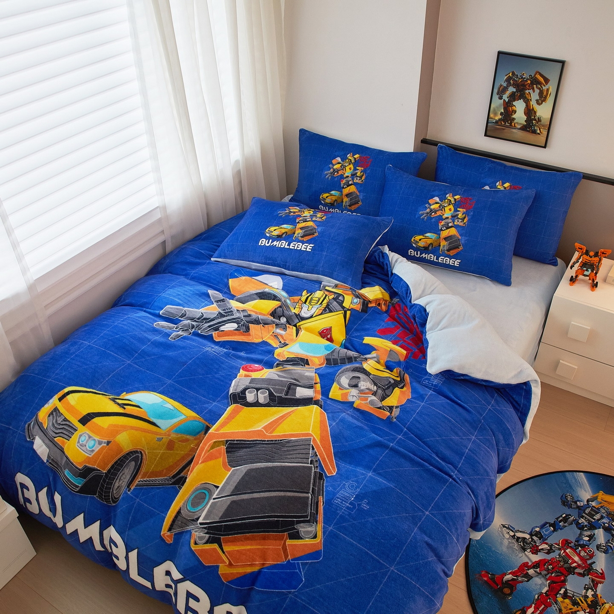 91家纺网 家纺一手货源 找家纺 蘭菲家纺 2025新款变形金刚牛奶绒四件套 9号