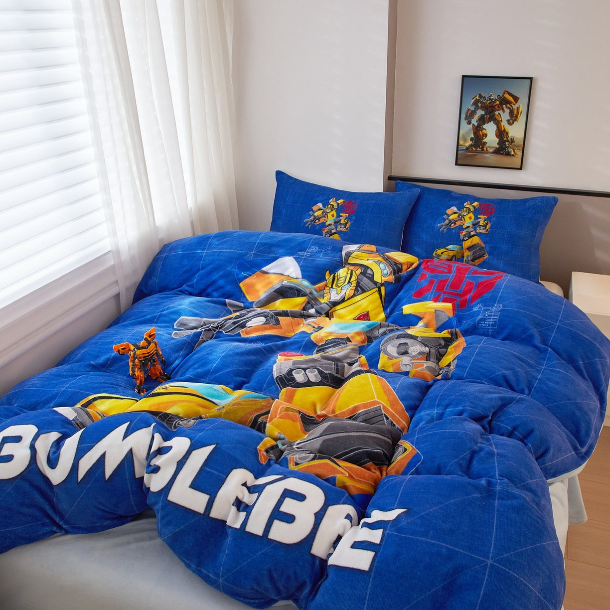 91家纺网 家纺一手货源 找家纺 蘭菲家纺 2025新款变形金刚牛奶绒四件套 9号