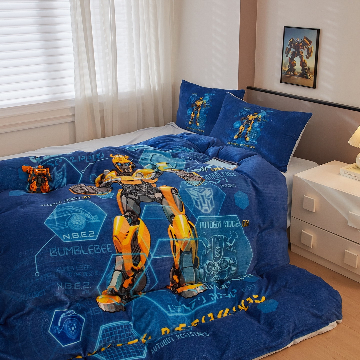 91家纺网 家纺一手货源 找家纺 蘭菲家纺 2025新款变形金刚牛奶绒四件套 11号