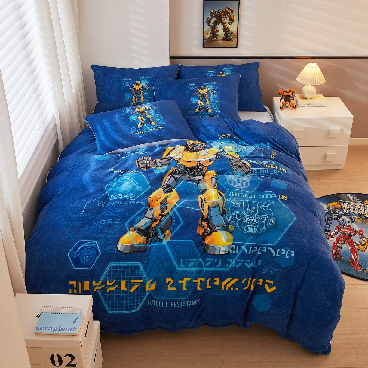 91家纺网 家纺一手货源 找家纺 蘭菲家纺 2025新款变形金刚牛奶绒四件套 11号