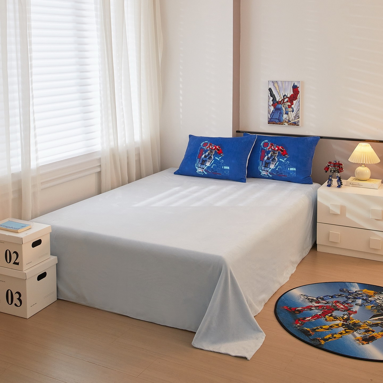 91家纺网 家纺一手货源 找家纺 蘭菲家纺 2025新款变形金刚牛奶绒四件套 12号