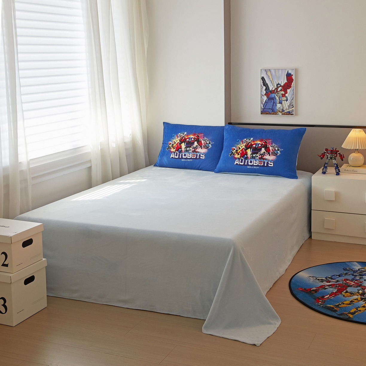 91家纺网 家纺一手货源 找家纺 蘭菲家纺 2025新款变形金刚牛奶绒四件套 13号