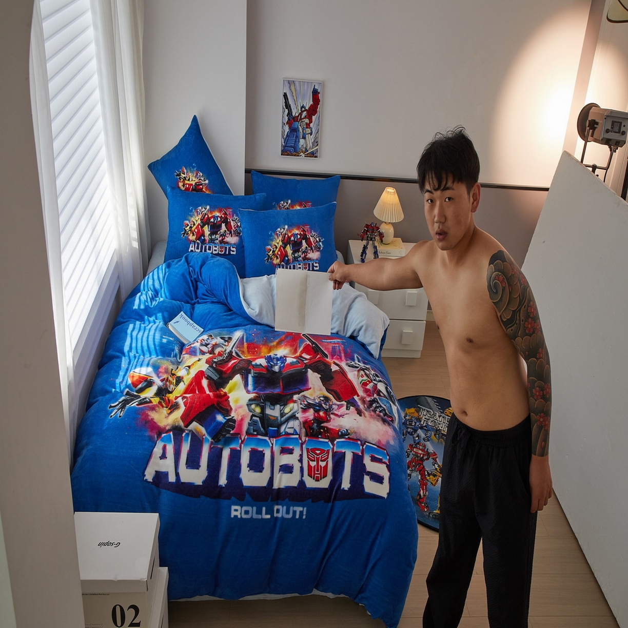 91家纺网 家纺一手货源 找家纺 蘭菲家纺 2025新款变形金刚牛奶绒四件套 13号