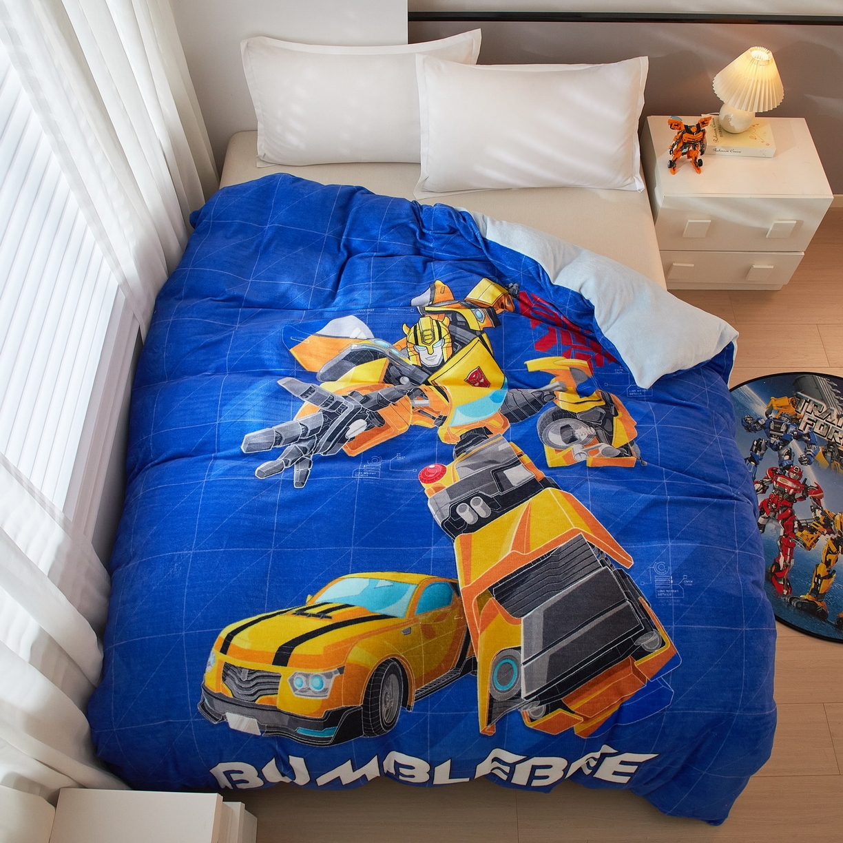 91家纺网 家纺一手货源 找家纺 （总）蘭菲家纺 2025新款变形金刚牛奶绒单被套