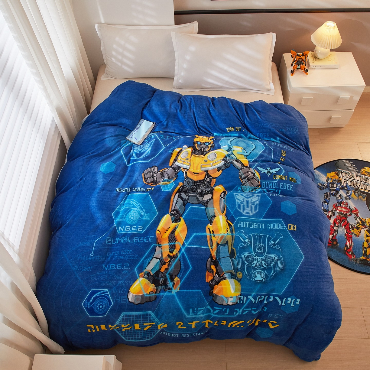 91家纺网 家纺一手货源 找家纺 （总）蘭菲家纺 2025新款变形金刚牛奶绒单被套