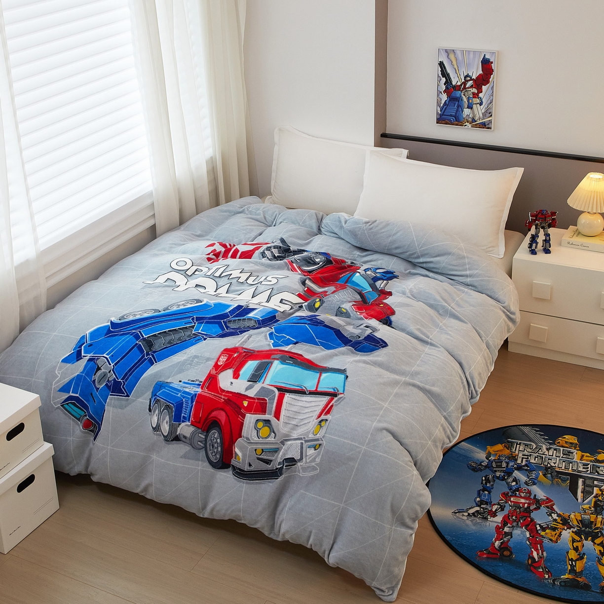 91家纺网 家纺一手货源 找家纺 蘭菲家纺 2025新款变形金刚牛奶绒单被套 6号