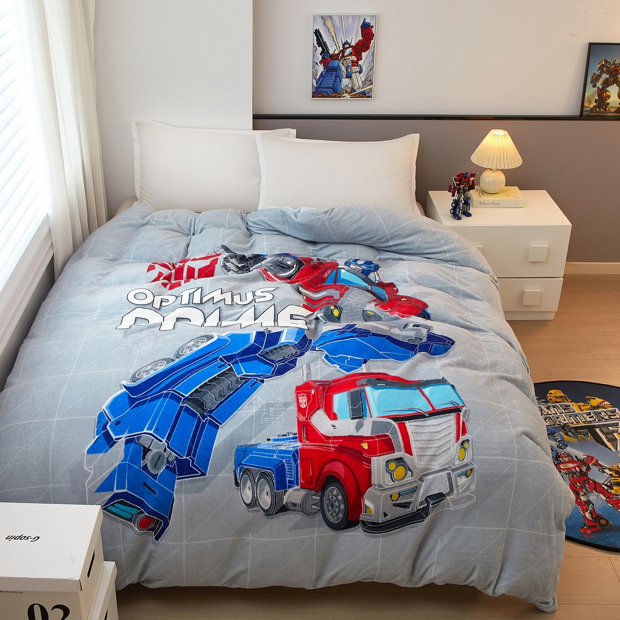 91家纺网 家纺一手货源 找家纺 蘭菲家纺 2025新款变形金刚牛奶绒单被套 6号