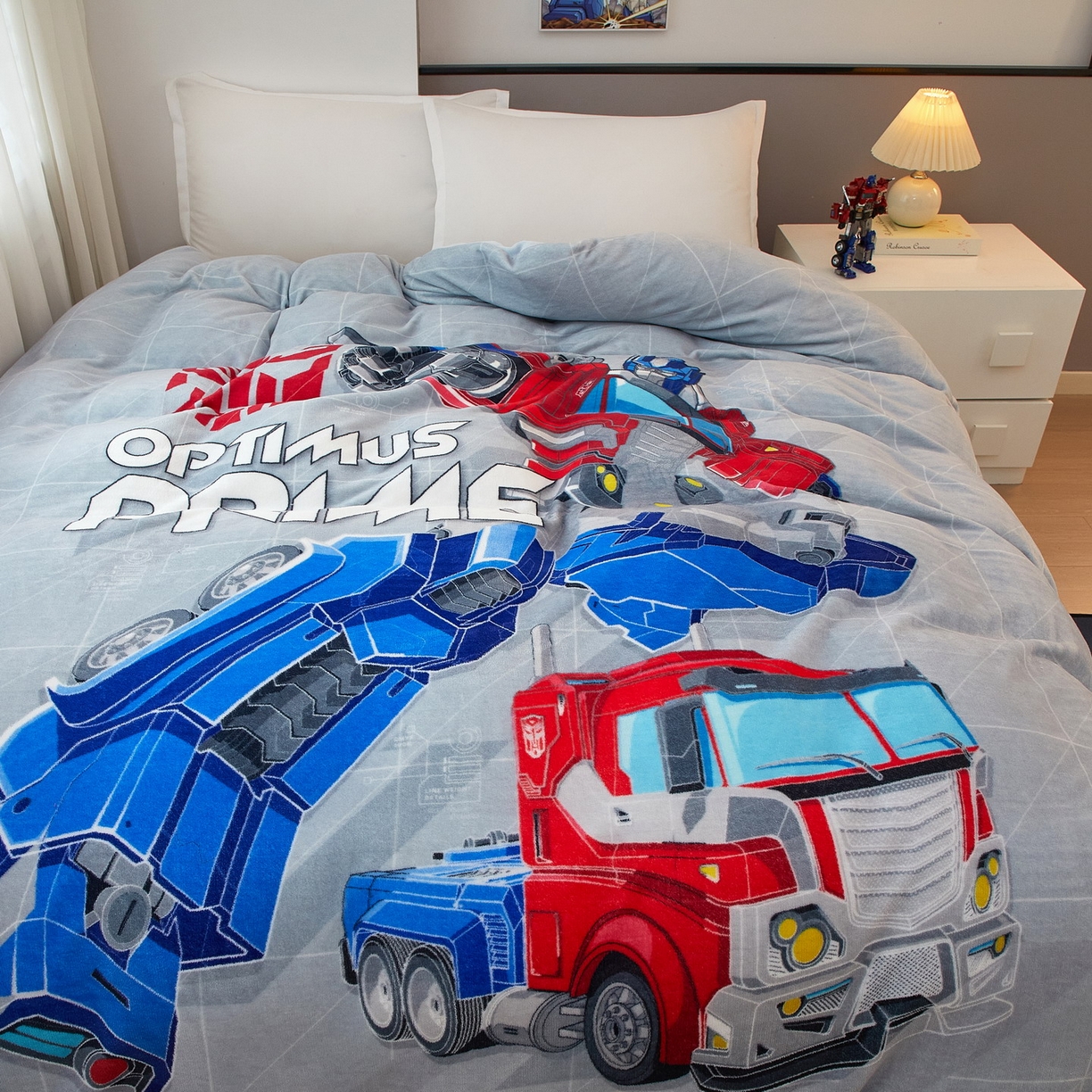 91家纺网 家纺一手货源 找家纺 蘭菲家纺 2025新款变形金刚牛奶绒单被套 6号