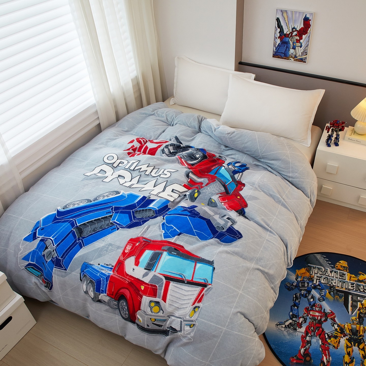 91家纺网 家纺一手货源 找家纺 蘭菲家纺 2025新款变形金刚牛奶绒单被套 6号