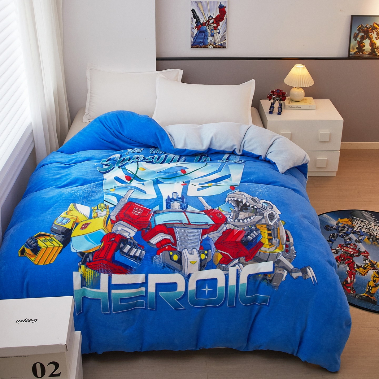 91家纺网 家纺一手货源 找家纺 蘭菲家纺 2025新款变形金刚牛奶绒单被套 7号