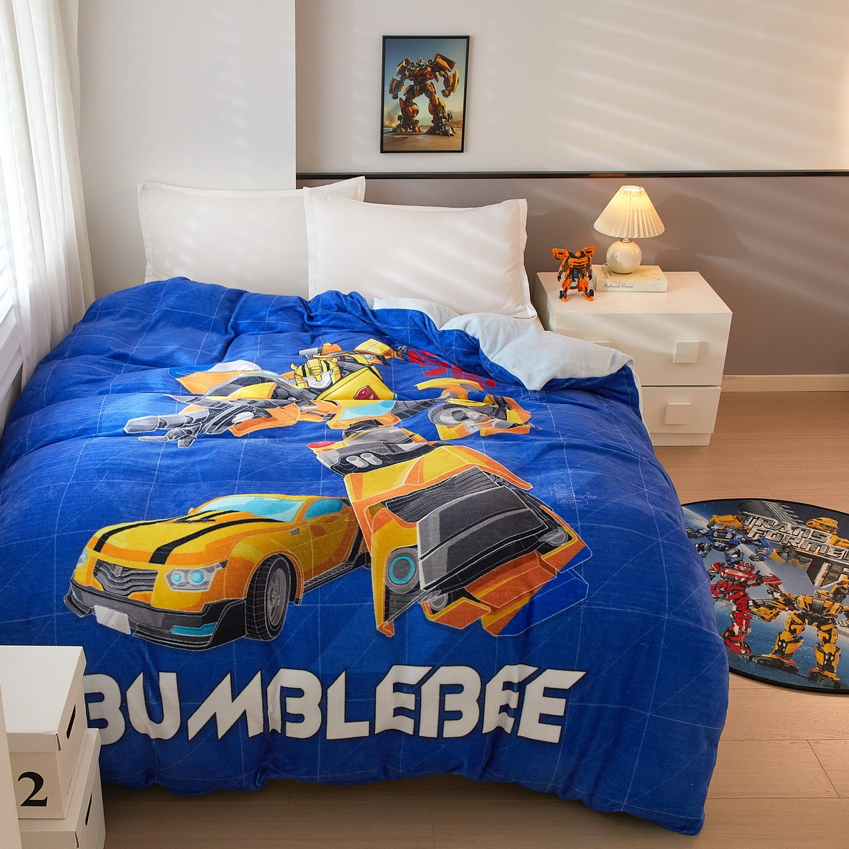 91家纺网 家纺一手货源 找家纺 蘭菲家纺 2025新款变形金刚牛奶绒单被套 9号