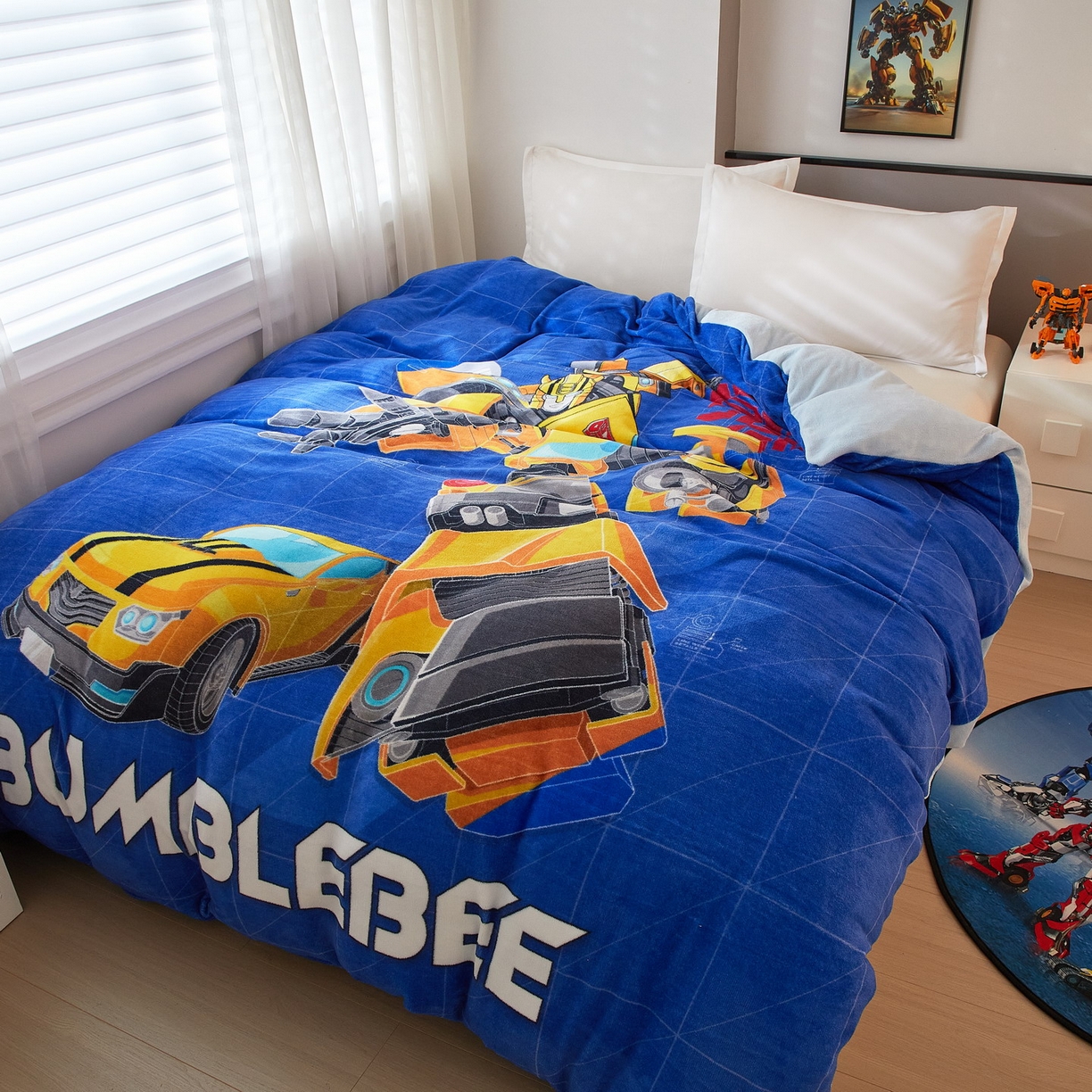 91家纺网 家纺一手货源 找家纺 蘭菲家纺 2025新款变形金刚牛奶绒单被套 9号