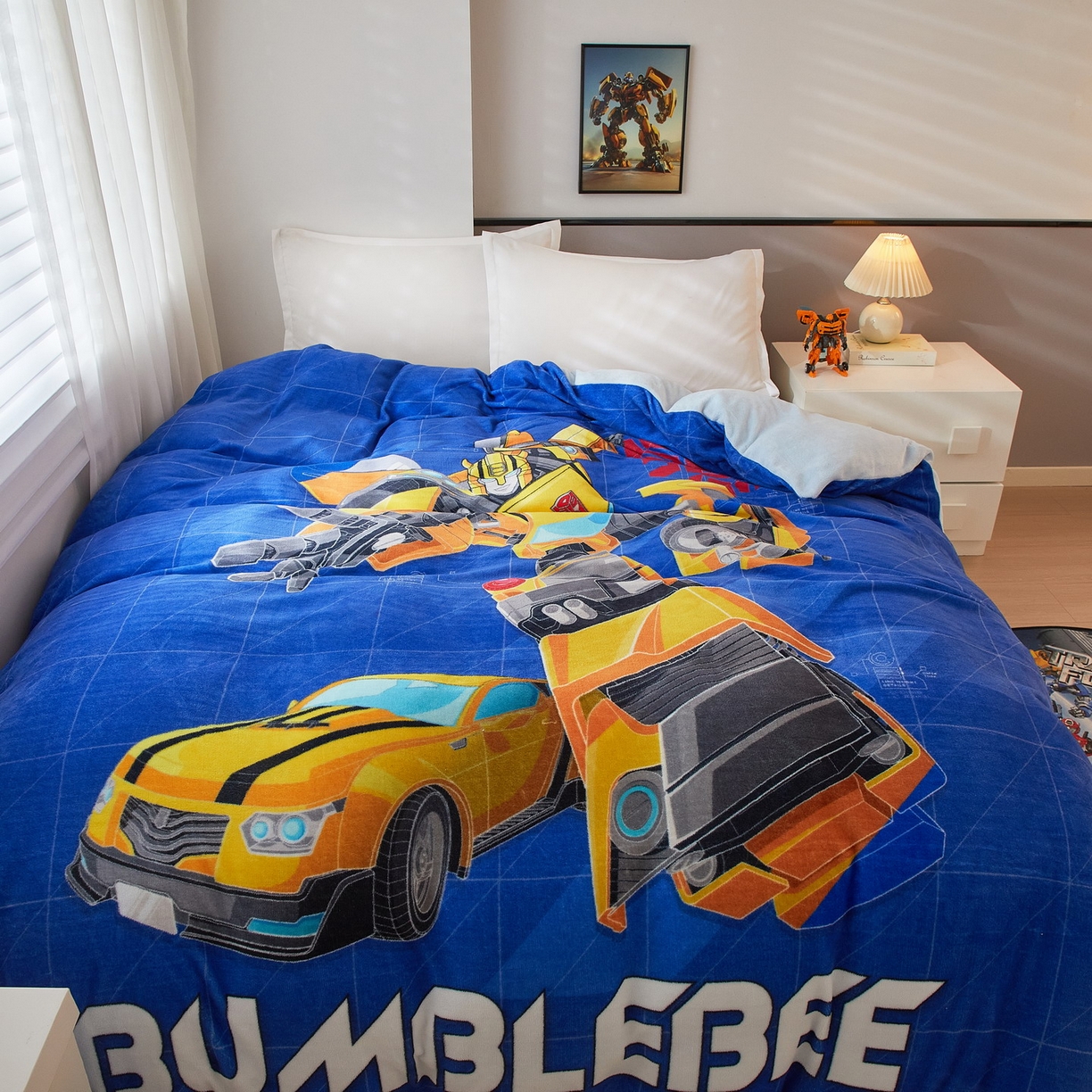 91家纺网 家纺一手货源 找家纺 蘭菲家纺 2025新款变形金刚牛奶绒单被套 9号