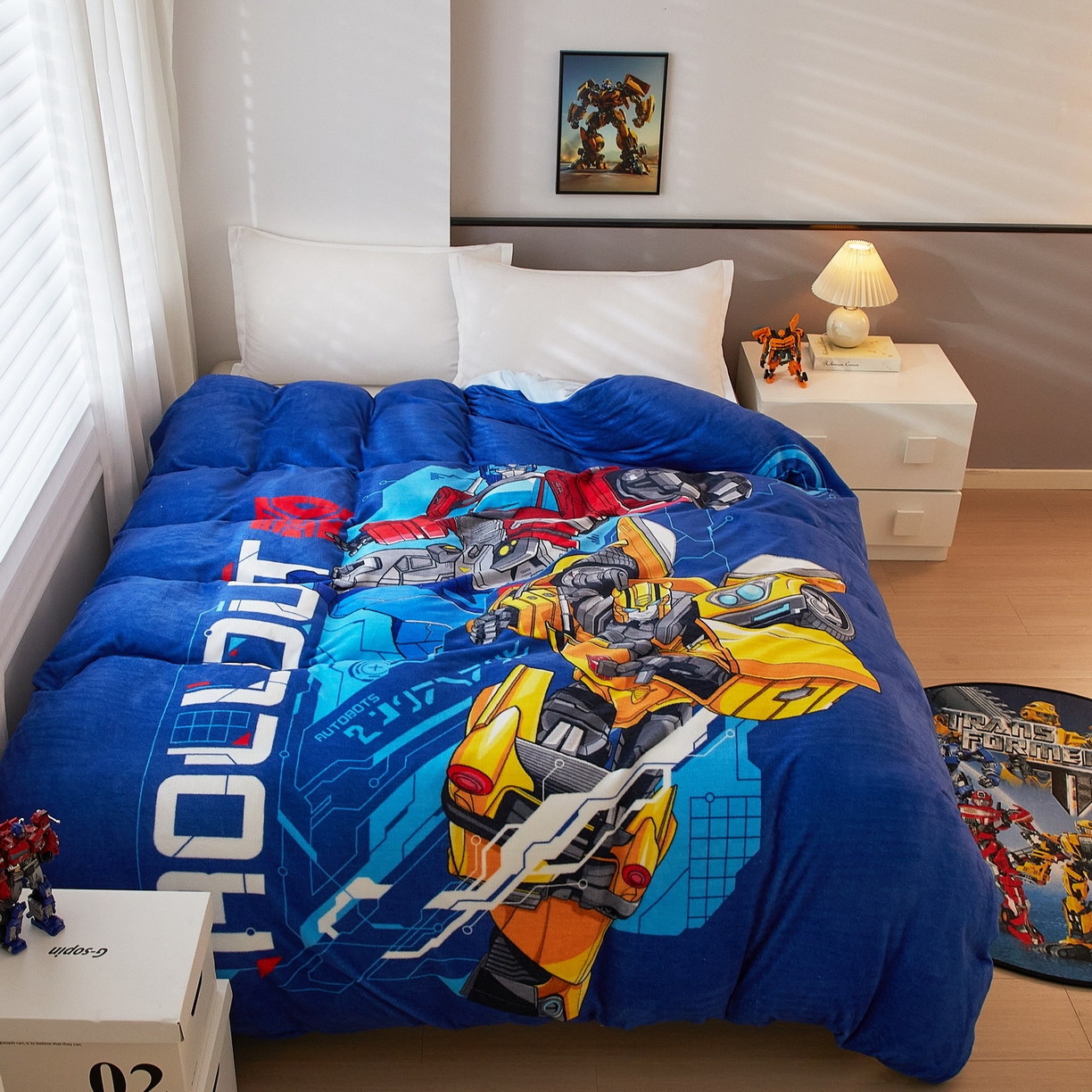 91家纺网 家纺一手货源 找家纺 蘭菲家纺 2025新款变形金刚牛奶绒单被套 10号