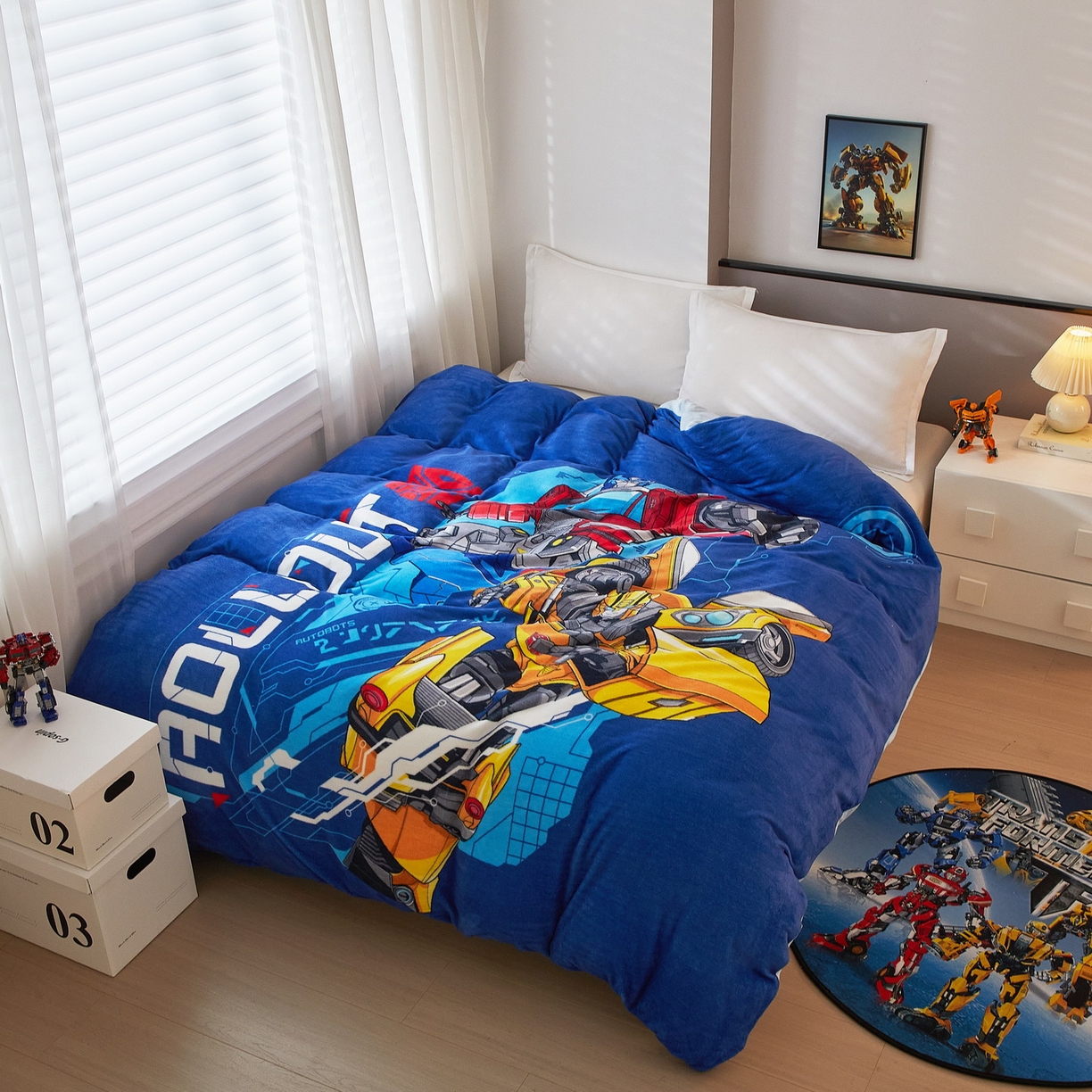 91家纺网 家纺一手货源 找家纺 蘭菲家纺 2025新款变形金刚牛奶绒单被套 10号