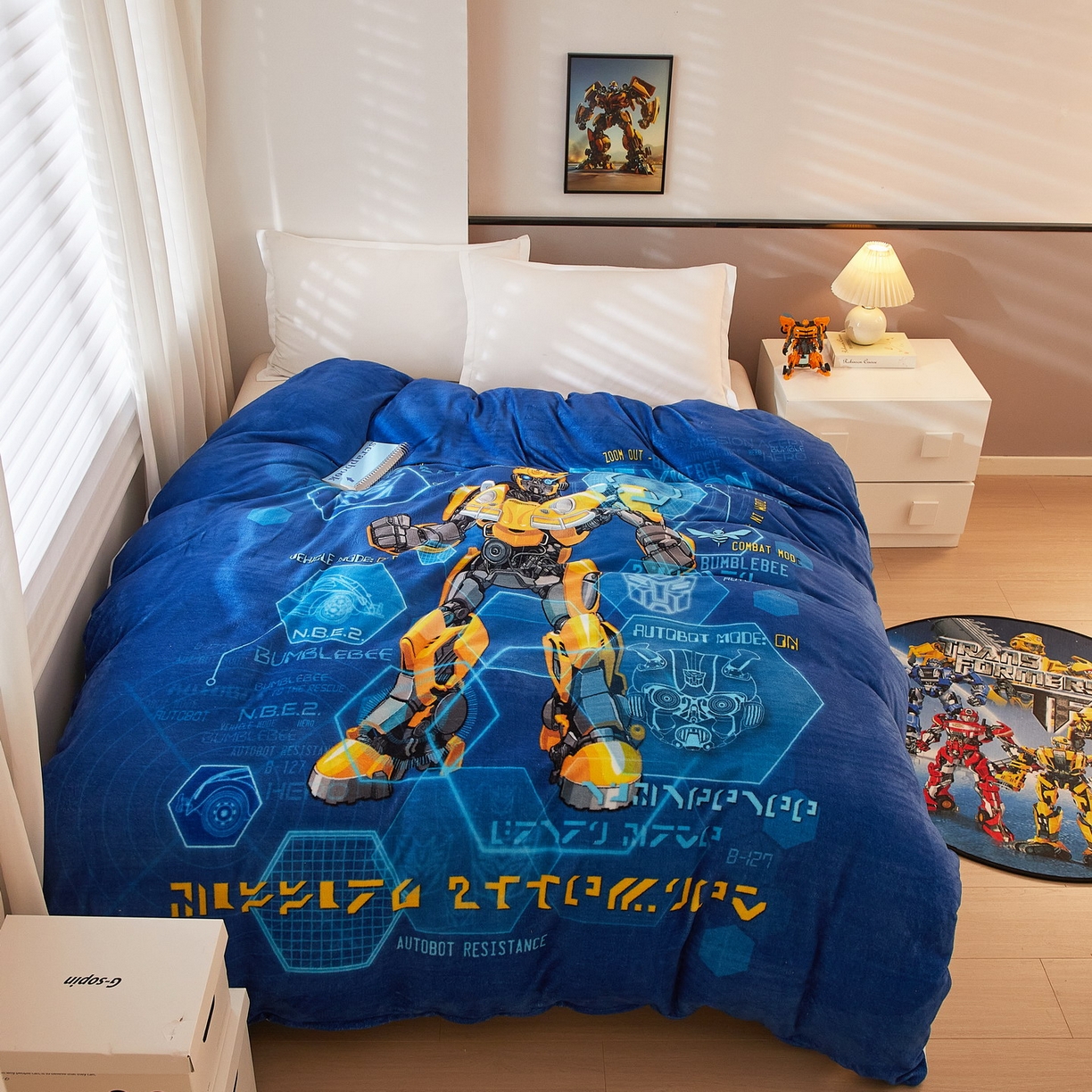 91家纺网 家纺一手货源 找家纺 蘭菲家纺 2025新款变形金刚牛奶绒单被套 11号