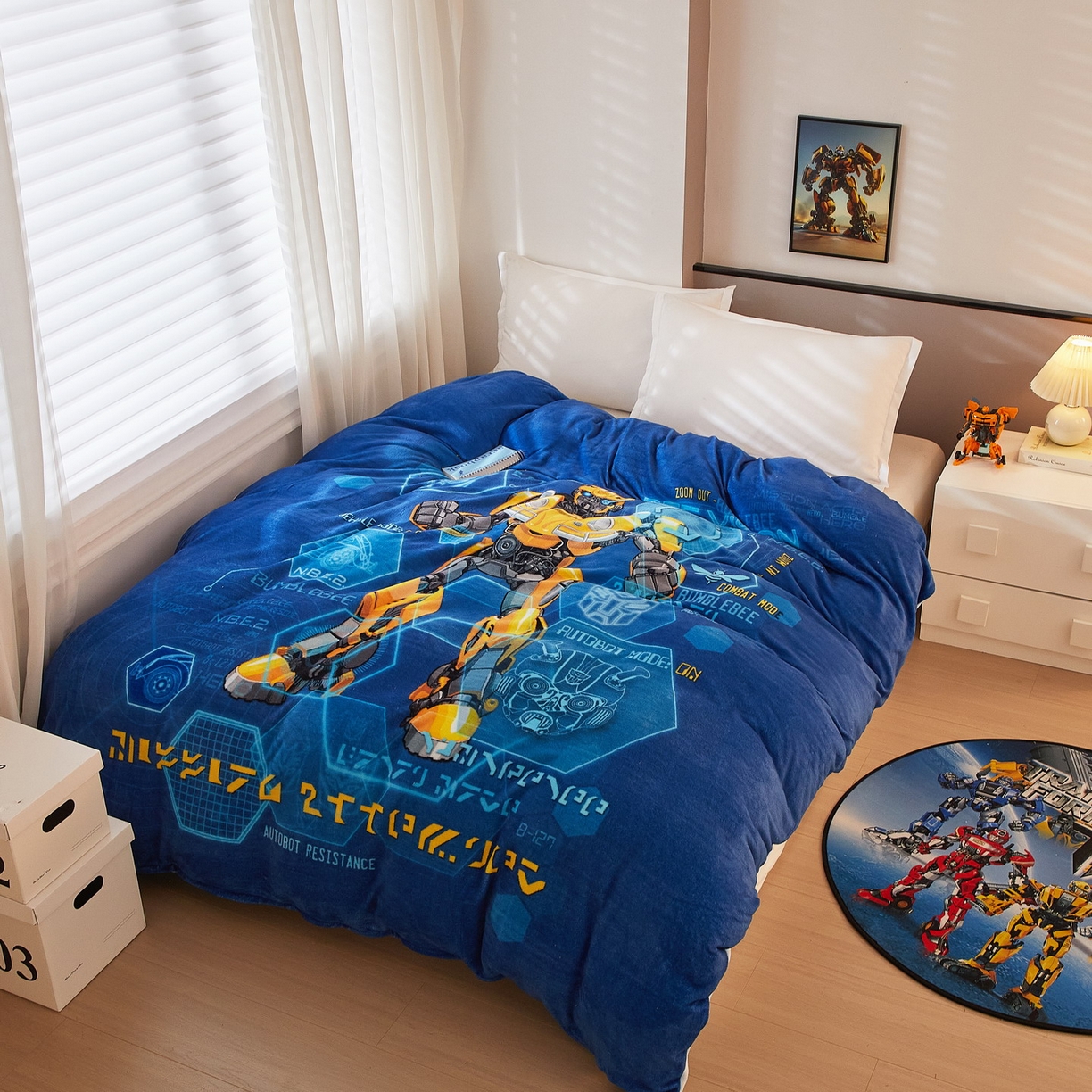 91家纺网 家纺一手货源 找家纺 蘭菲家纺 2025新款变形金刚牛奶绒单被套 11号