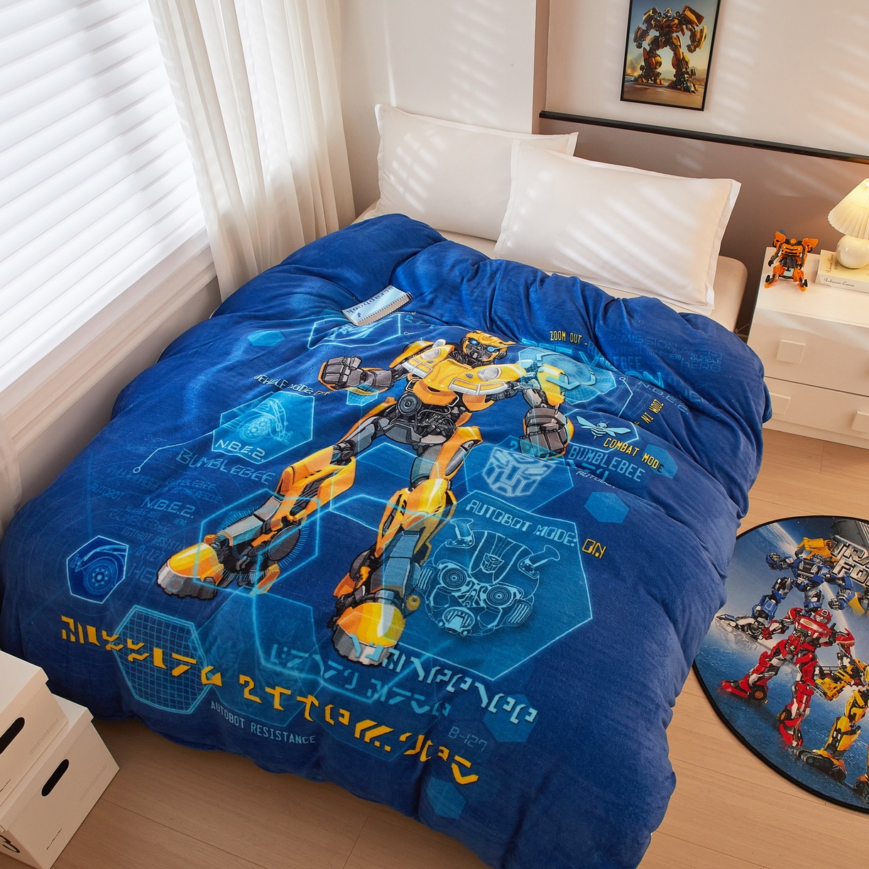 91家纺网 家纺一手货源 找家纺 蘭菲家纺 2025新款变形金刚牛奶绒单被套 11号