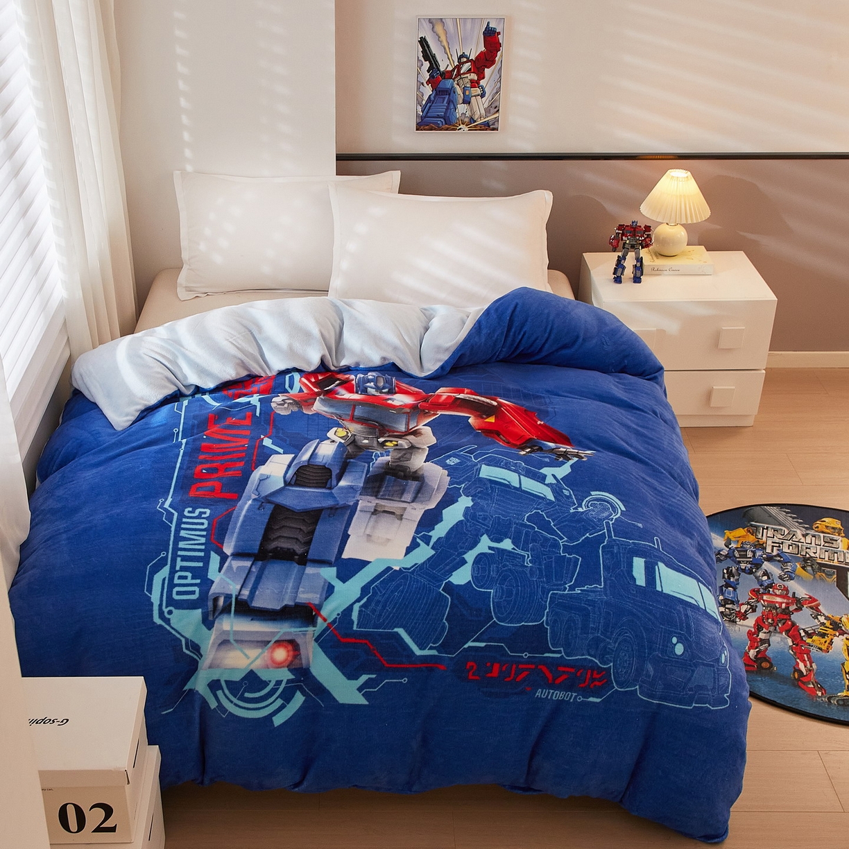 91家纺网 家纺一手货源 找家纺 蘭菲家纺 2025新款变形金刚牛奶绒单被套 12号