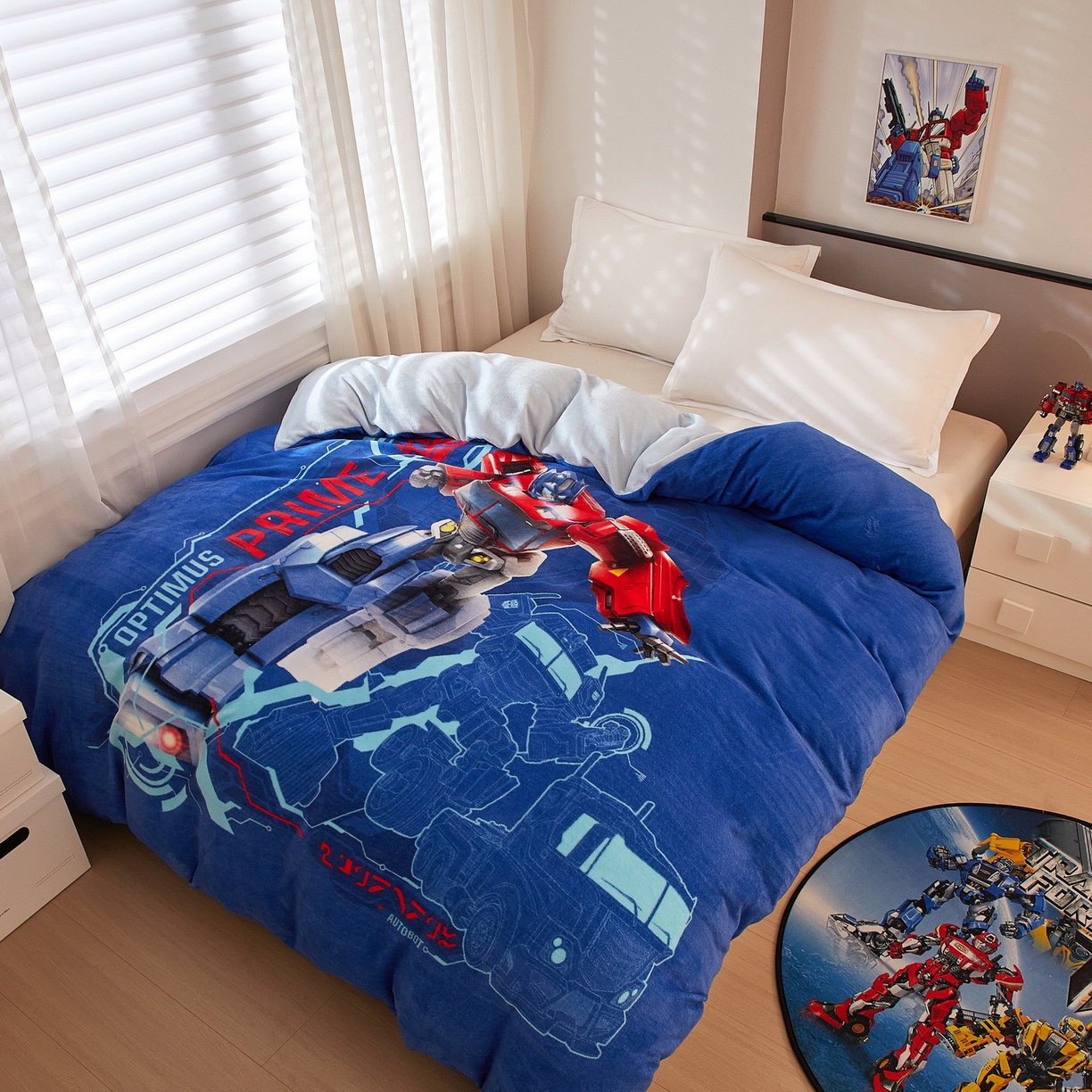 91家纺网 家纺一手货源 找家纺 蘭菲家纺 2025新款变形金刚牛奶绒单被套 12号