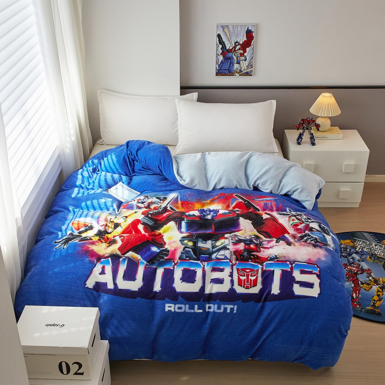 91家纺网 家纺一手货源 找家纺 蘭菲家纺 2025新款变形金刚牛奶绒单被套 13号