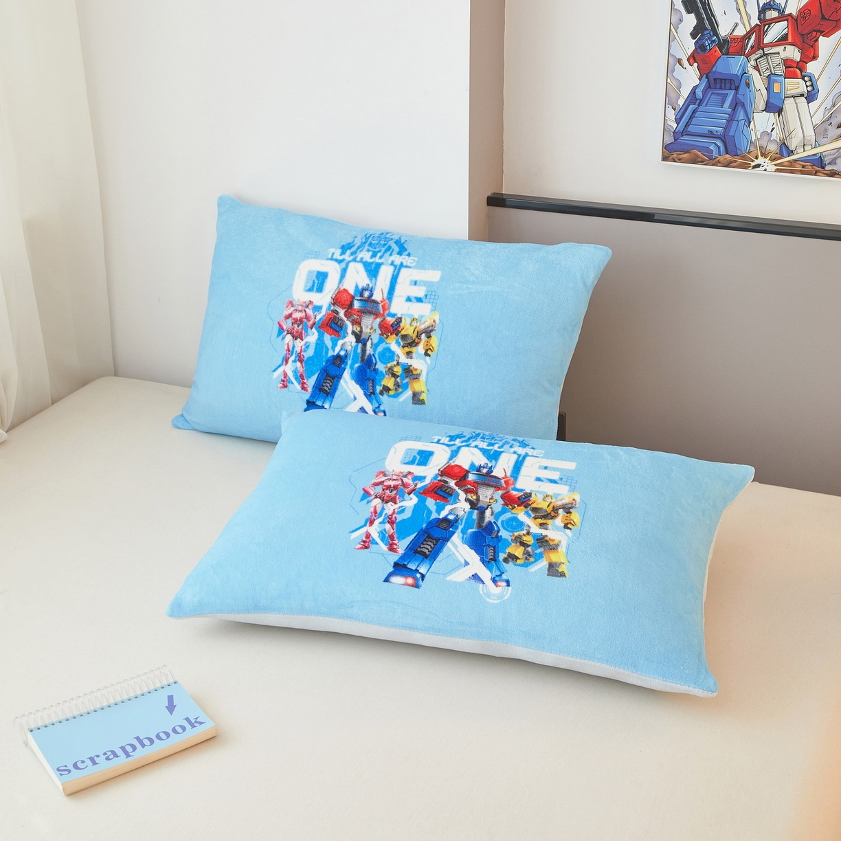 91家纺网 家纺一手货源 找家纺 （总）蘭菲家纺 2025新款变形金刚牛奶绒单枕套