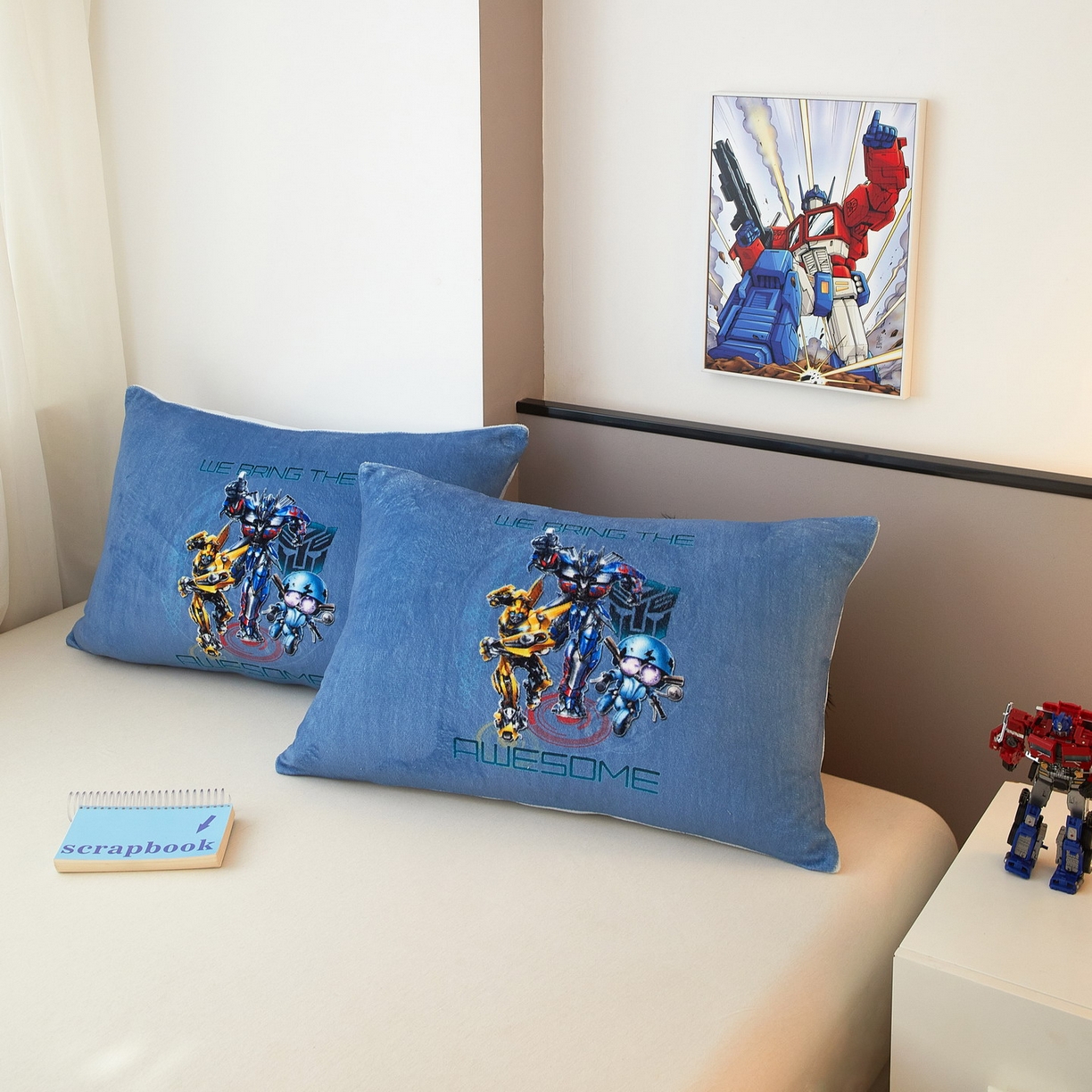 91家纺网 家纺一手货源 找家纺 蘭菲家纺 2025新款变形金刚牛奶绒单枕套 2号