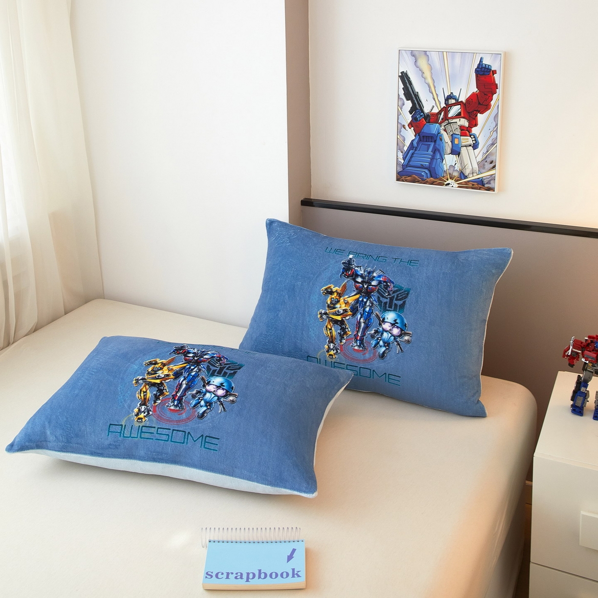 91家纺网 家纺一手货源 找家纺 蘭菲家纺 2025新款变形金刚牛奶绒单枕套 2号