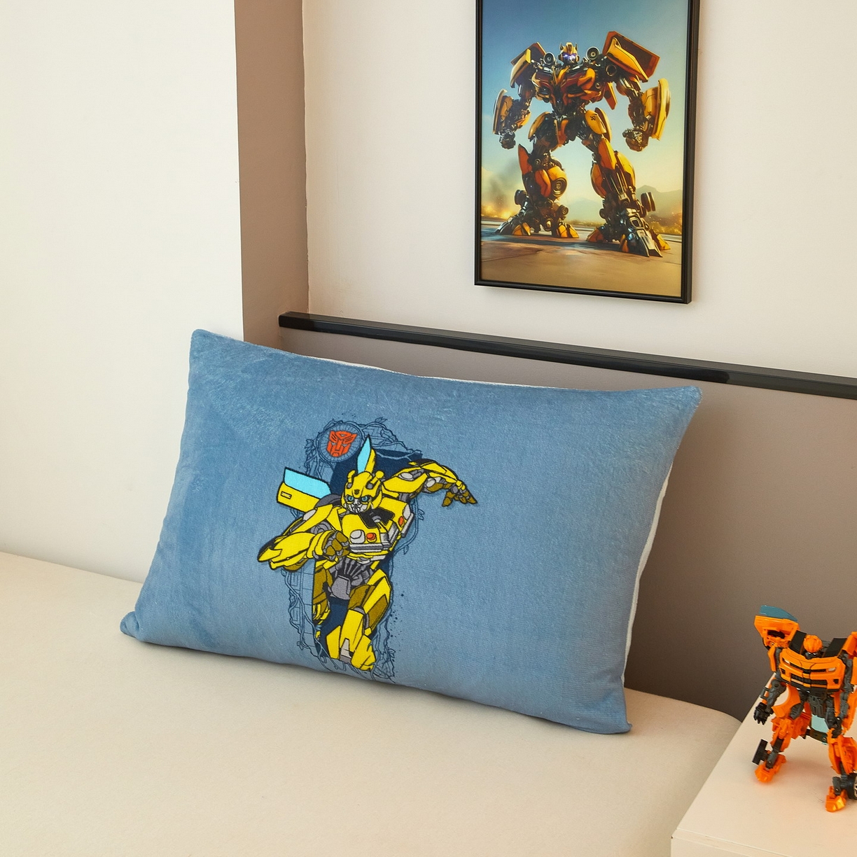 91家纺网 家纺一手货源 找家纺 蘭菲家纺 2025新款变形金刚牛奶绒单枕套 3号