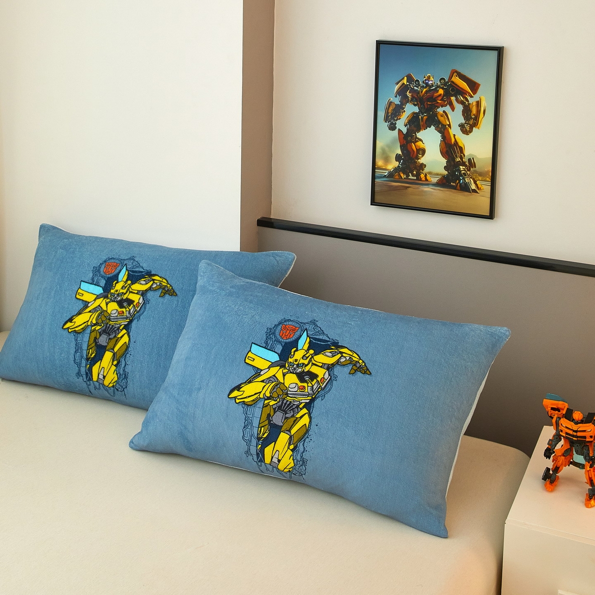 91家纺网 家纺一手货源 找家纺 蘭菲家纺 2025新款变形金刚牛奶绒单枕套 3号