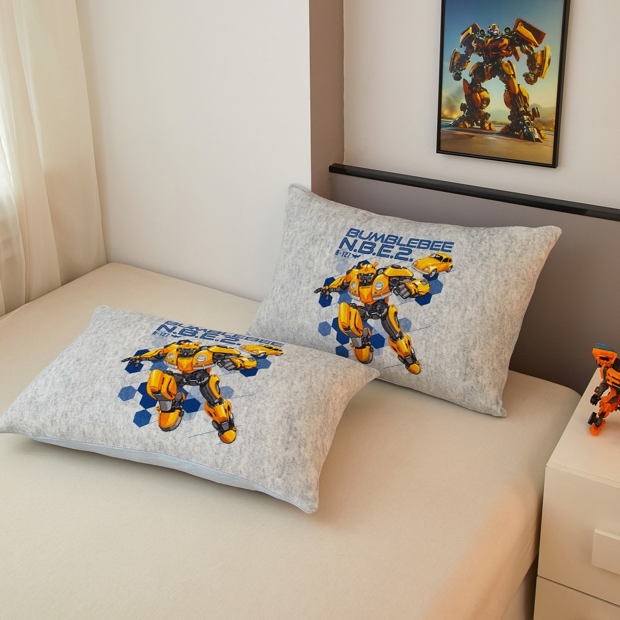 91家纺网 家纺一手货源 找家纺 蘭菲家纺 2025新款变形金刚牛奶绒单枕套 4号