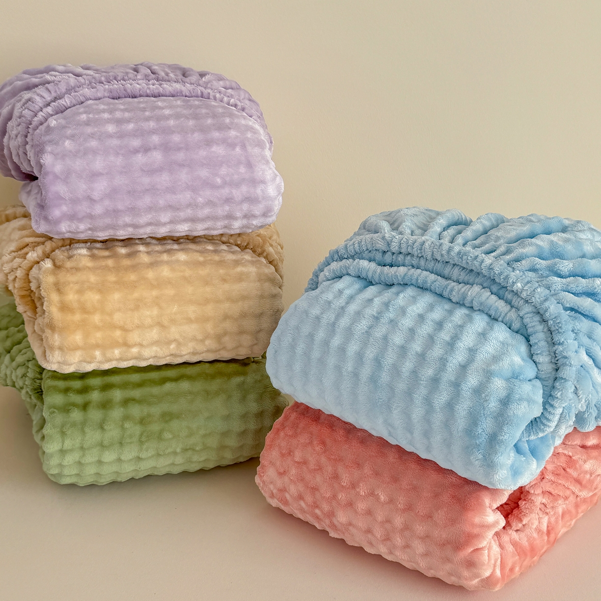 十一家居 2025年新款A类高克重仿兔毛泡泡绒单床笠单品床笠床笠单件 组合图仅供参考不可下单