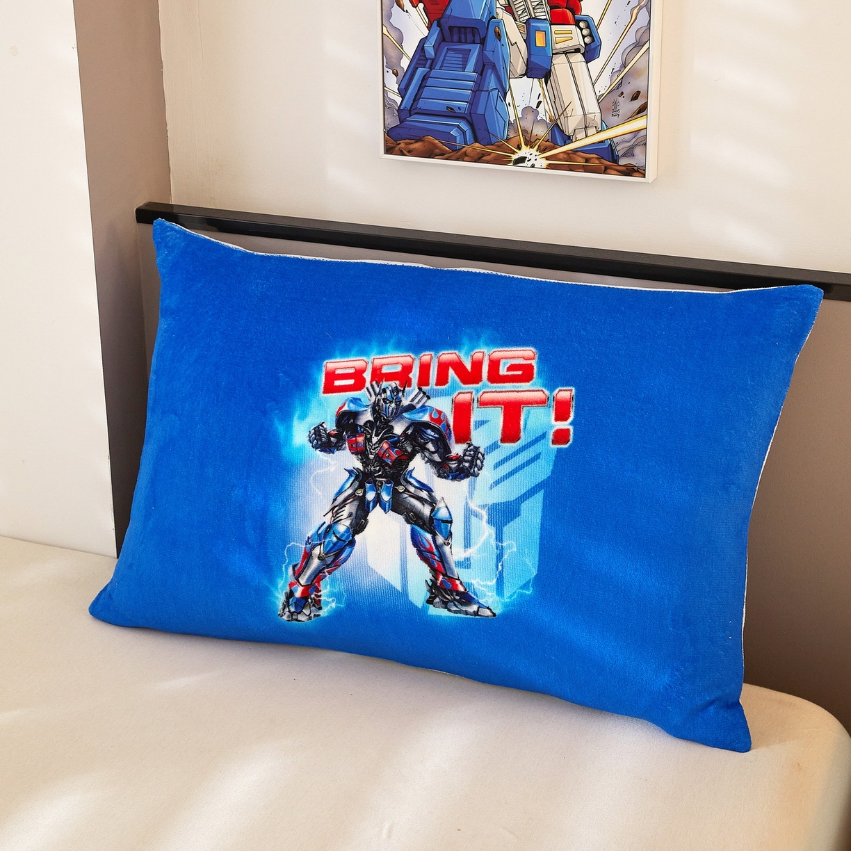 91家纺网 家纺一手货源 找家纺 蘭菲家纺 2025新款变形金刚牛奶绒单枕套 8号