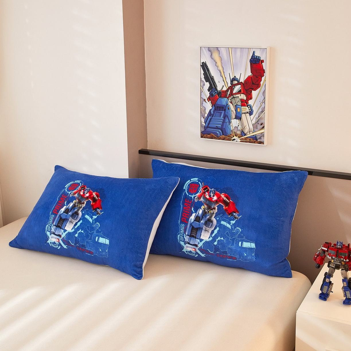 91家纺网 家纺一手货源 找家纺 蘭菲家纺 2025新款变形金刚牛奶绒单枕套 12号