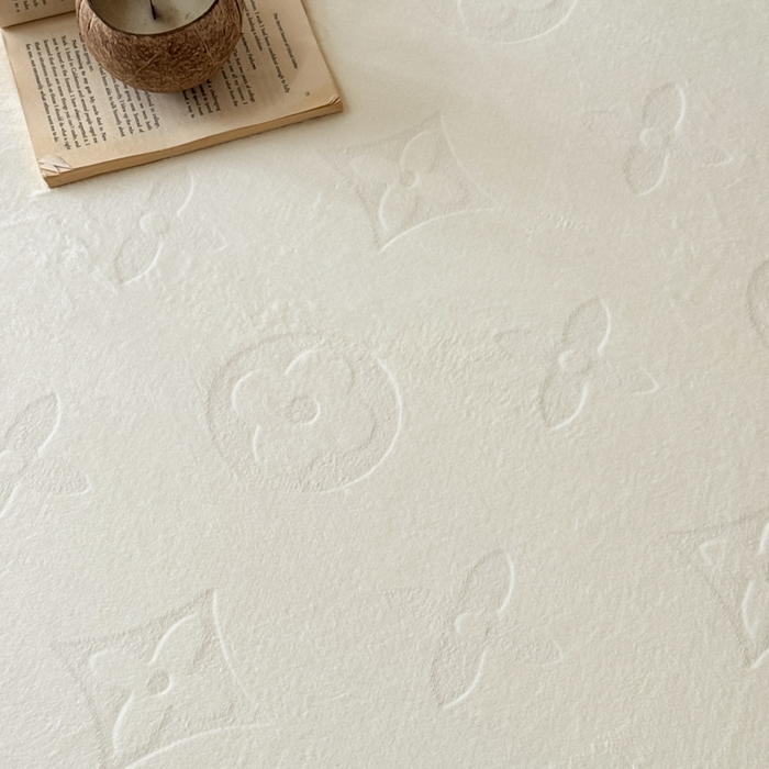 91家纺网 家纺一手货源 找家纺 三悦四季 2025新款200克加厚牛奶绒剪花床笠跨境直播爆款 奶白