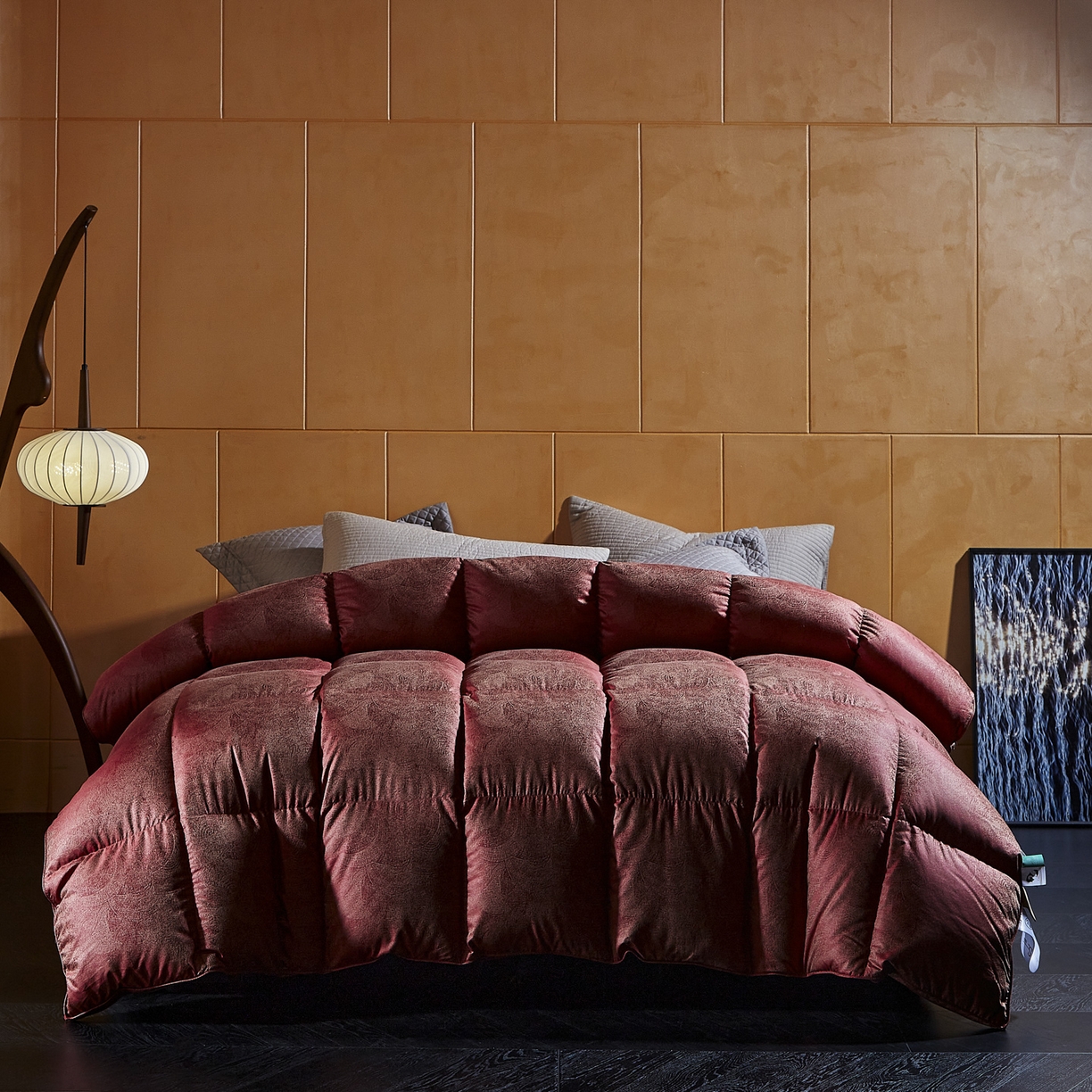 91家纺网 家纺一手货源 找家纺 （总）暖羽屋羽绒馆 2025新款95白鹅绒被芯 婚庆鹅绒被子 结婚喜被 双人2米大红冬被